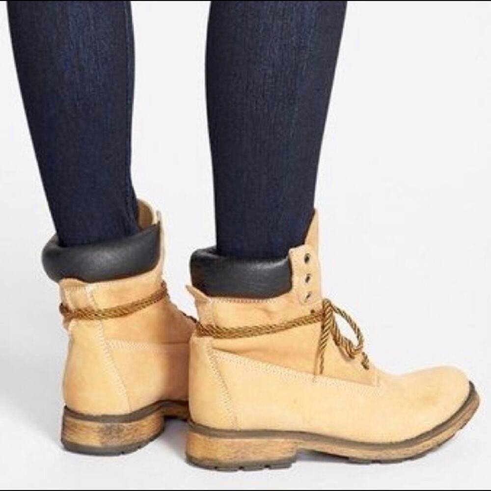 STEVE MADDEN Women's ASAP Leather Combat Lace Up Boots